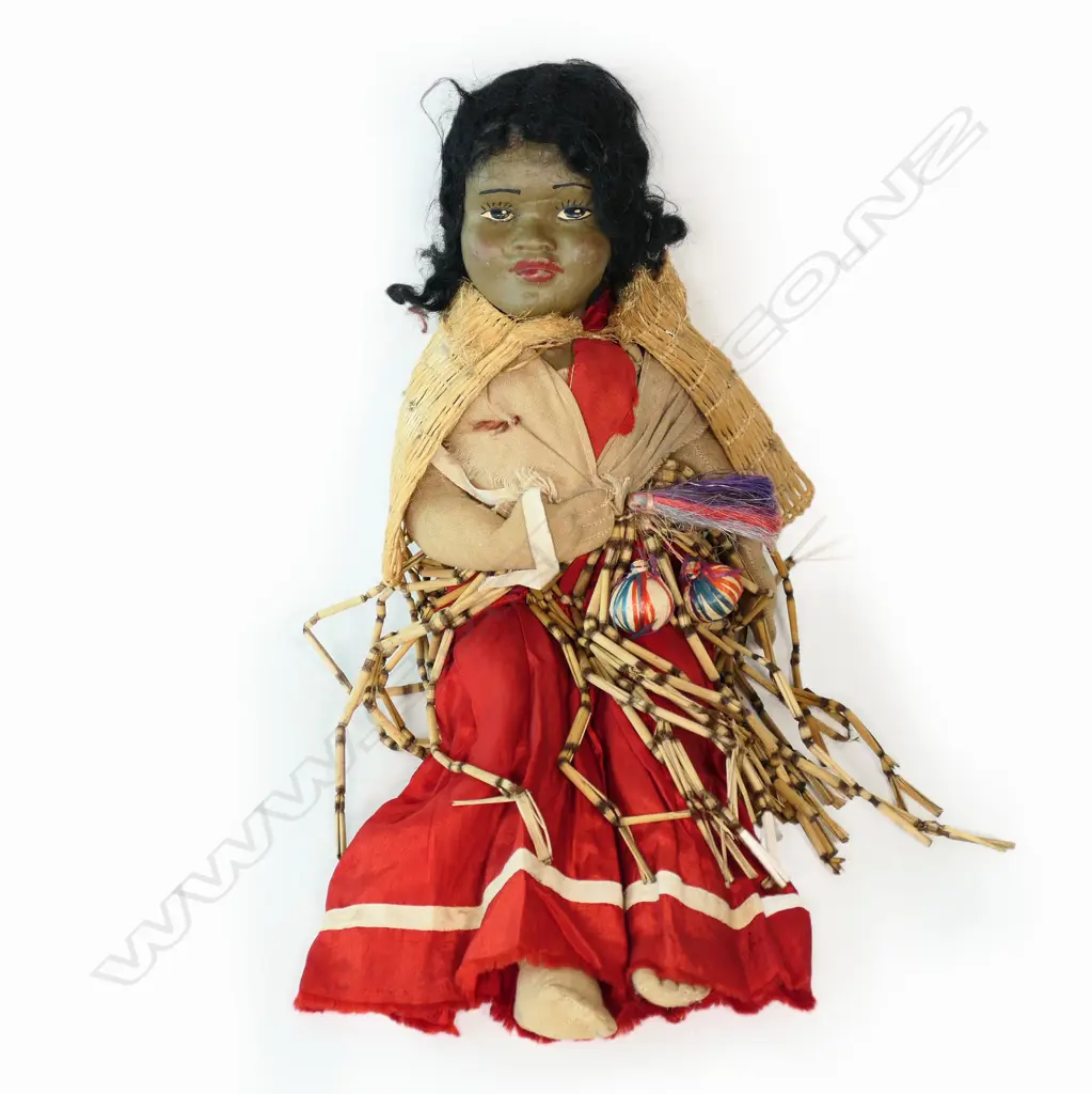 Possible Miri Māori Lands mother and child composition head doll, Image 1++